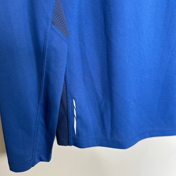 LL Bean Ridge Runner Pullover Jacket Mens Medium Blue 1/4 Zip Slightly Fitted - Picture 6 of 6